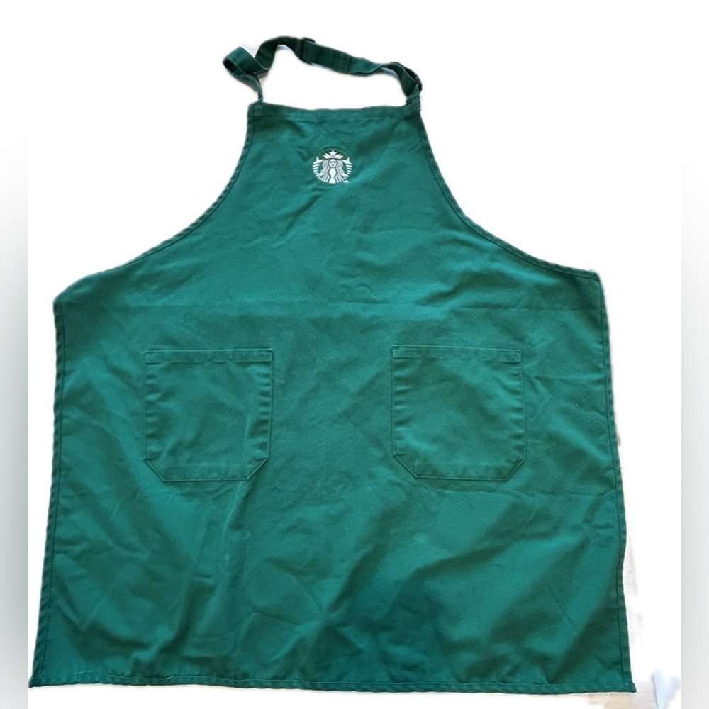 Starbucks Coffee Green Employee Uniform Adjustable Tea Mermaid Barista Pockets